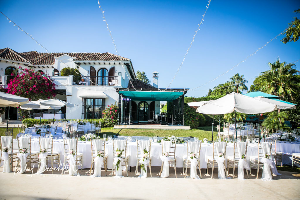 Wedding decor at Villa Cisne Marbella