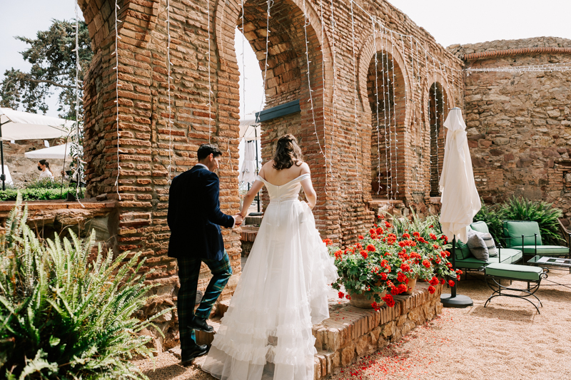 The beautiful arches at Castillo Santa Catalina in Malaga