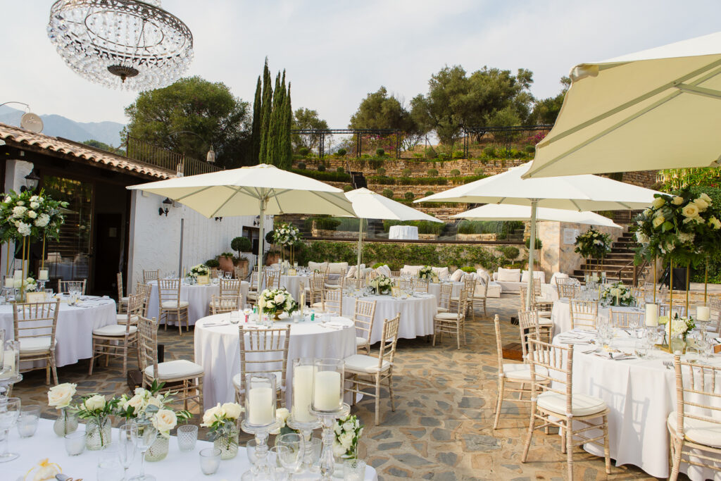 Open air terrace at Casa de La era in Marbella