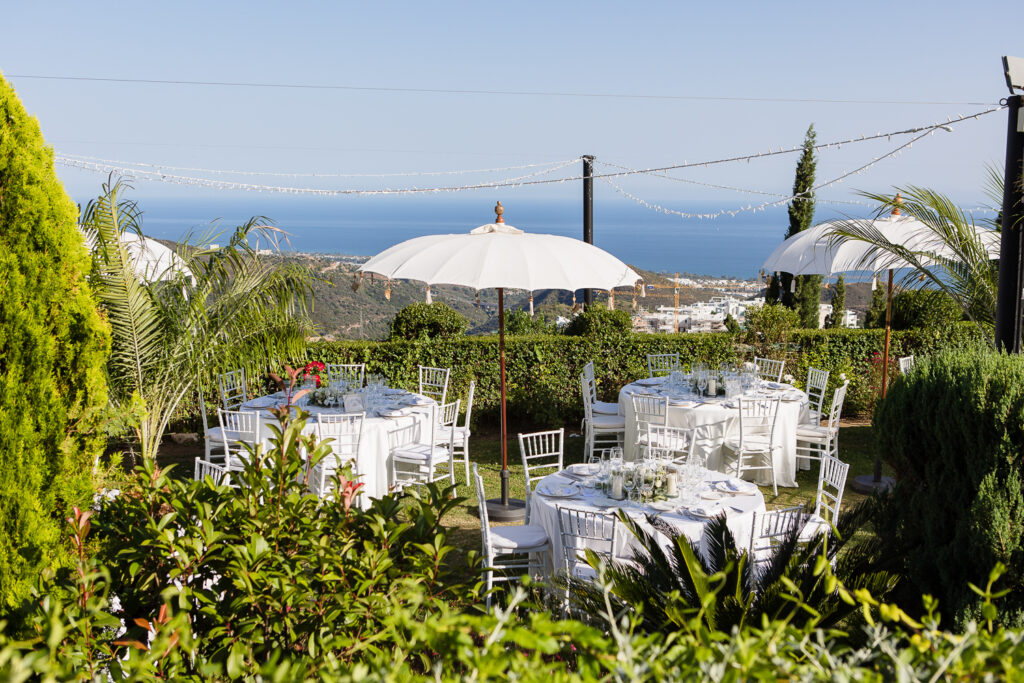 Finca Villa Palma has so many beautiful different spaces for your wedding in Marbella