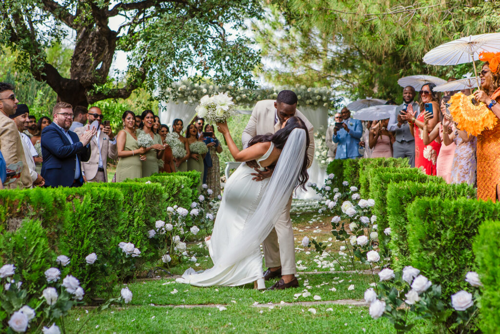 Bride & Groom celebrating their wedding at Finca Villa Palma