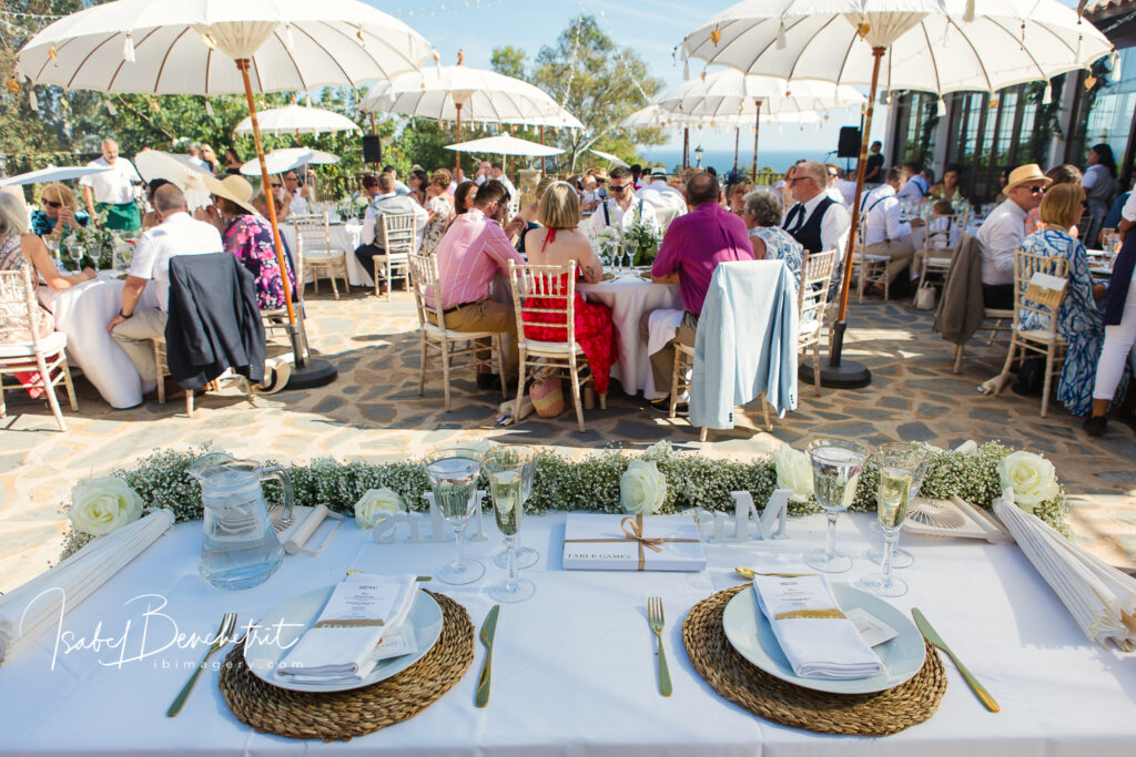 Wedding breakfast at Casa de la Era in Marbella