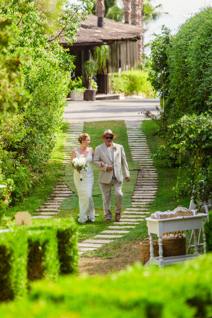 The walk to the ceremony at Finca Villa Palma Marbella