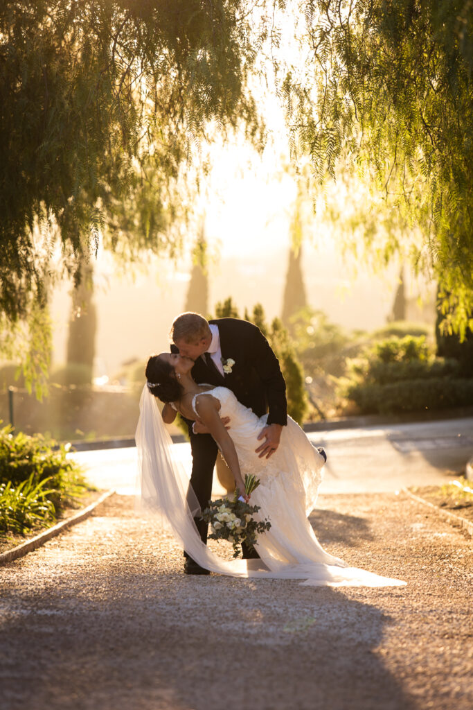Beautiful gardens bathed in golden light at Cortijo Bravo