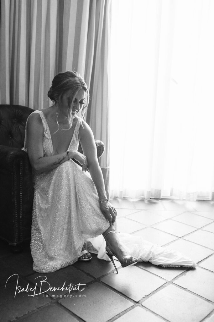 Getting ready in the bridal suit at Cortijo Bravo