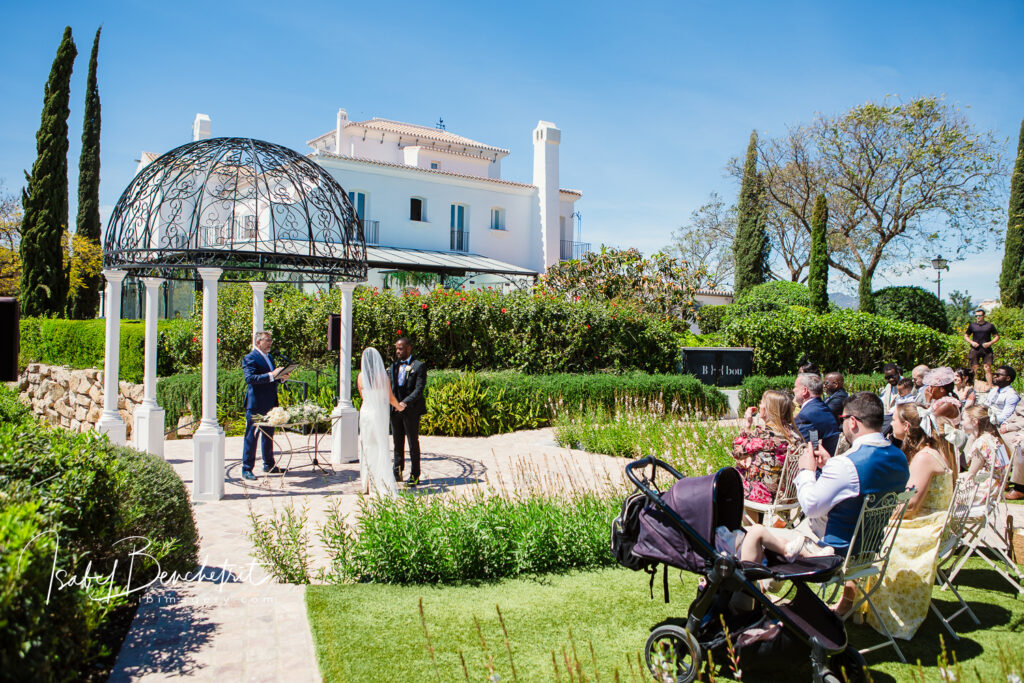 The ceremony pergola at Cortijo Bravo