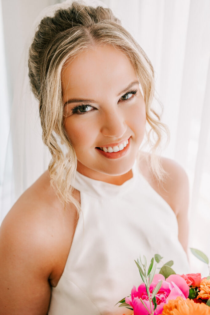 Beautiful Eleanor at her Marbella wedding