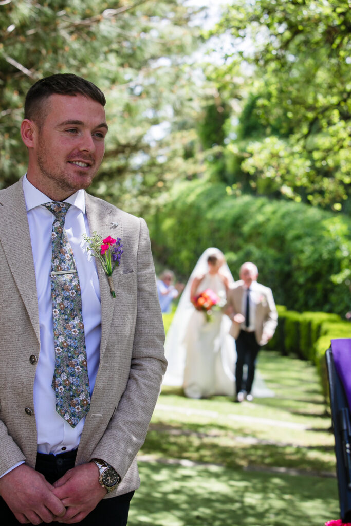 Groom waiting for the bride
