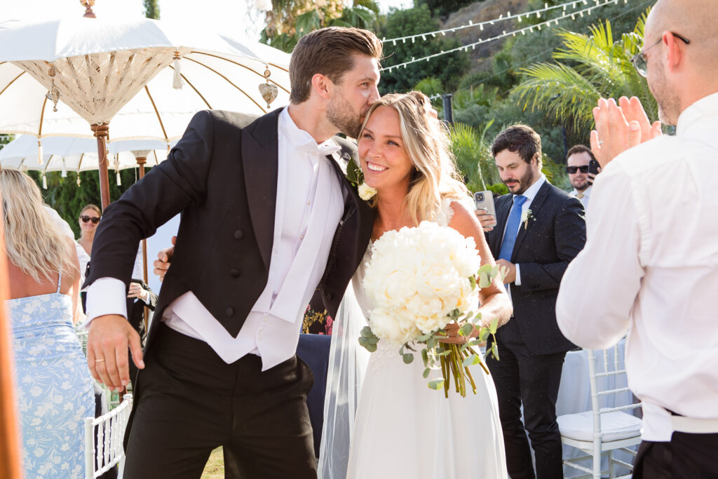 bride and groom sharing a moment